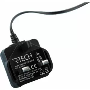 image of R-TECH 857076 AC/DC Adapter 12vdc 500mA UK Plug Top