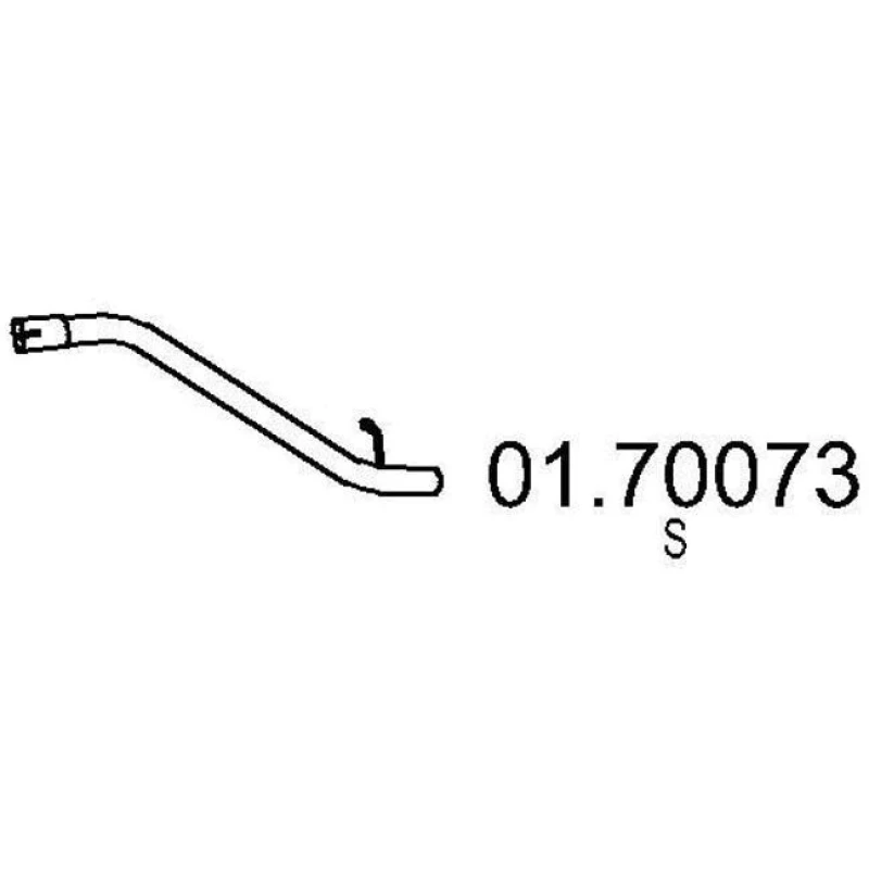 Image of MTS 01.70073 Exhaust Pipe Rear, Length: 760mm Exhaust Pipe (17)
