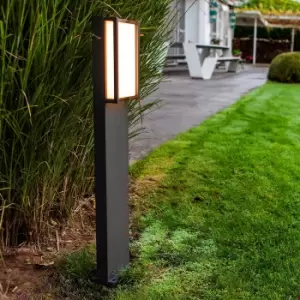 Image of Lutec Qubo LED Bollard Light - Dark Grey