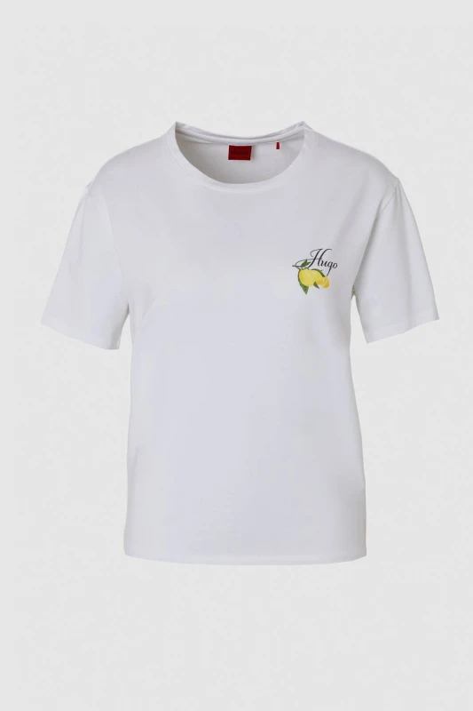 Image of Hugo Womens Casual T-Shirt White Size: XS White Female XS