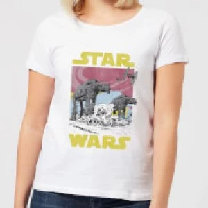 Image of Star Wars ATAT Womens T-Shirt - White - 3XL