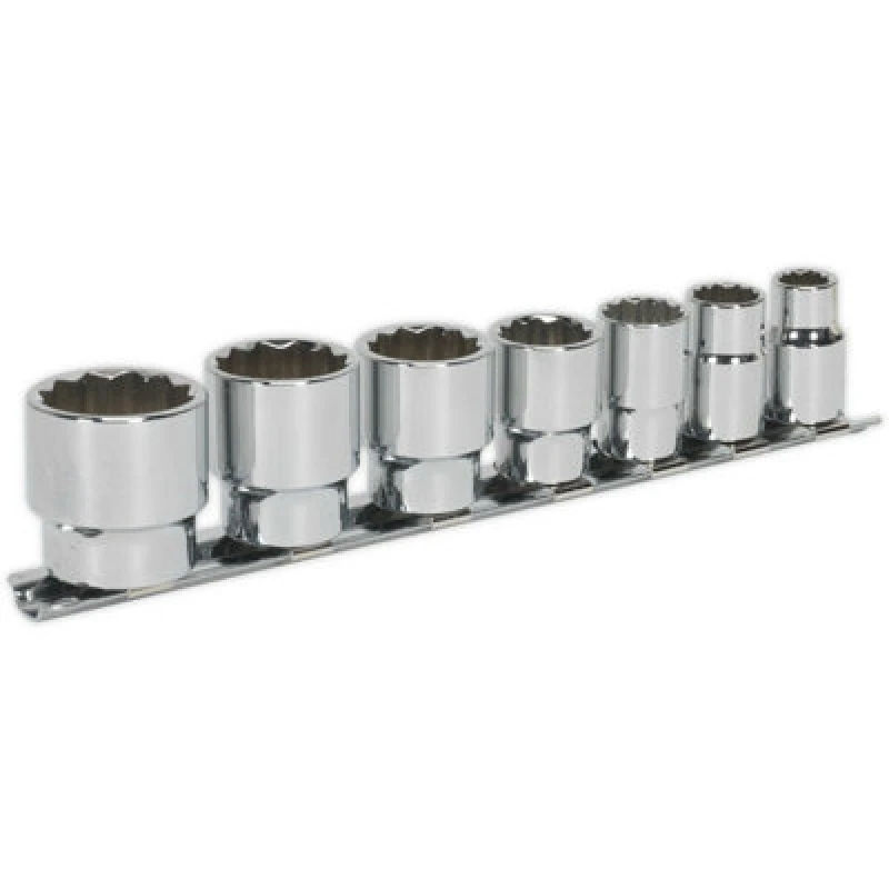 Image of Loops 7 PACK - Whitworth Socket Set - 3/8" Imperial Square Drive 12 Point HIGH TORQUE Multi