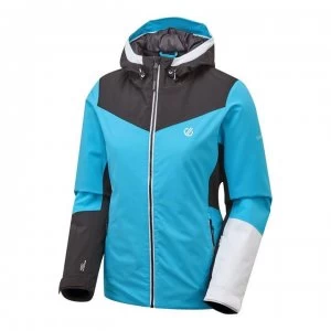 image of Dare2B Ice Gleam Waterproof Ski Jacket - AzureBl/Blk