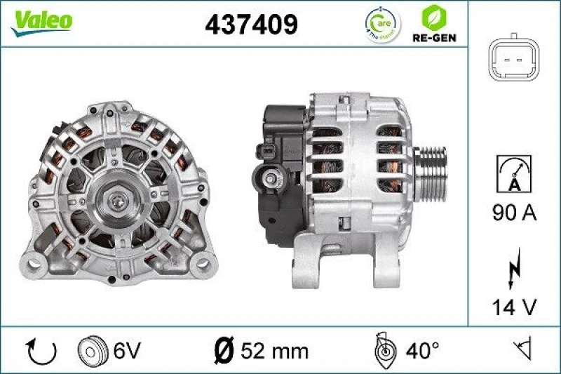 Image of Alternator VALEO 437409