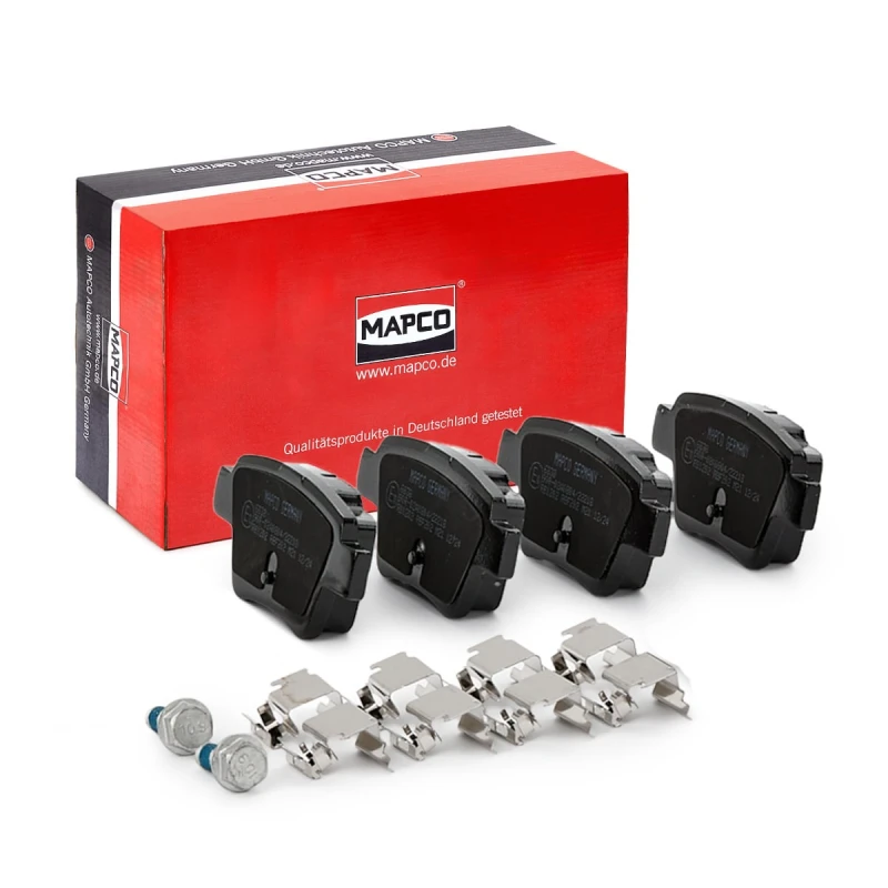 Image of MAPCO 6838 Brake pad set Rear Axle, excl. wear warning contact, with accessories, with brake caliper screws Brake Pad Set,disc brake (402)