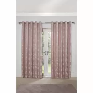 Image of Emma Barclay Butterfly Meadow Eyelet Curtain 46 X 54 Blush