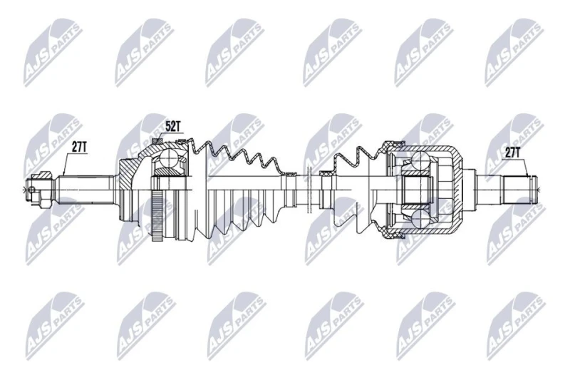 Image of NTY NPW-HY-657 Drive shaft Manual Transmission, Front Axle Left Drive Shaft (13)