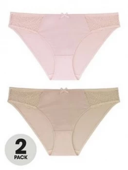 Dorina Faith 2 Pack Briefs - Pink/Nude