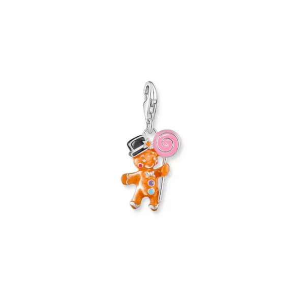 image of Charmista Multicoloured Enamel Gingerbread Man Charm 2064-691-7