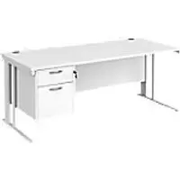 image of Dams International Desk MCM18P2WHWH 1,800 x 800 x 725 mm