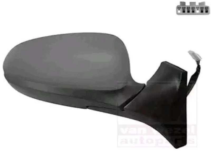 Image of VAN WEZEL 1780808 Wing mirror * HAGUS * Right, Heatable, primed Outside Mirror (50)