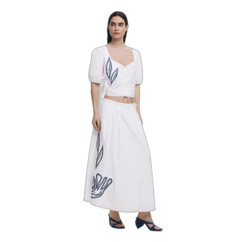 Image of Desigual Womens skirt Desigual Embro Blanc Female L