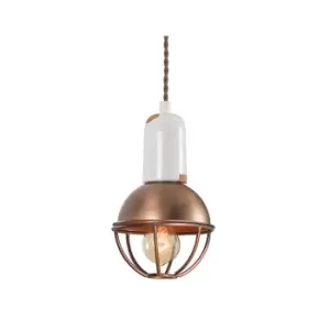 Image of Latsia Ceiling Pendant 1 Light Clay- Metal Copper Rusty