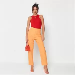 image of Missguided Tailored Cigarette Trousers - Orange