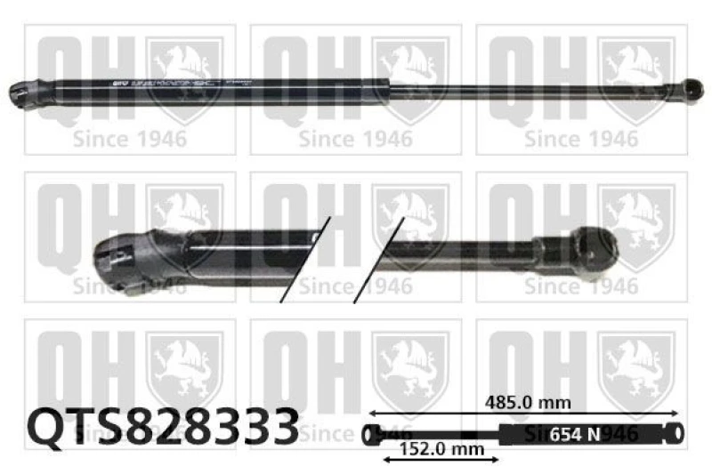 Image of QUINTON HAZELL Tailgate strut QUINTON HAZELL QTS828333