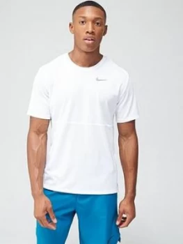 Image of Nike Running Breathe T-Shirt - White Size L, Men