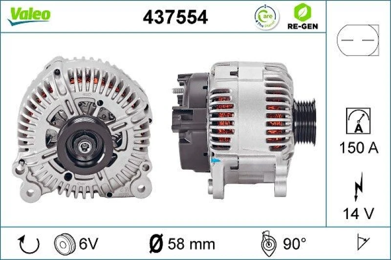 Image of Alternator VALEO 437554