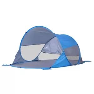 Image of Outsunny Portable Pop Up Beach Tent - Blue