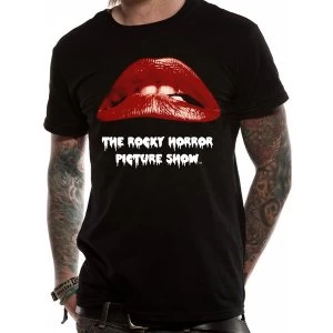 image of Rocky Horror - Unisex Large Lips T-Shirt (Black)