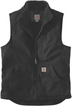Image of Carhartt Duck Mock Neck Vest, black, Size XL, black, Size XL
