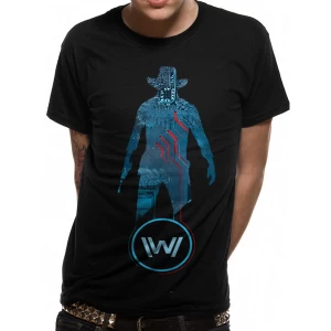 image of Westworld - Blue Man Mens Large T-Shirt - Black