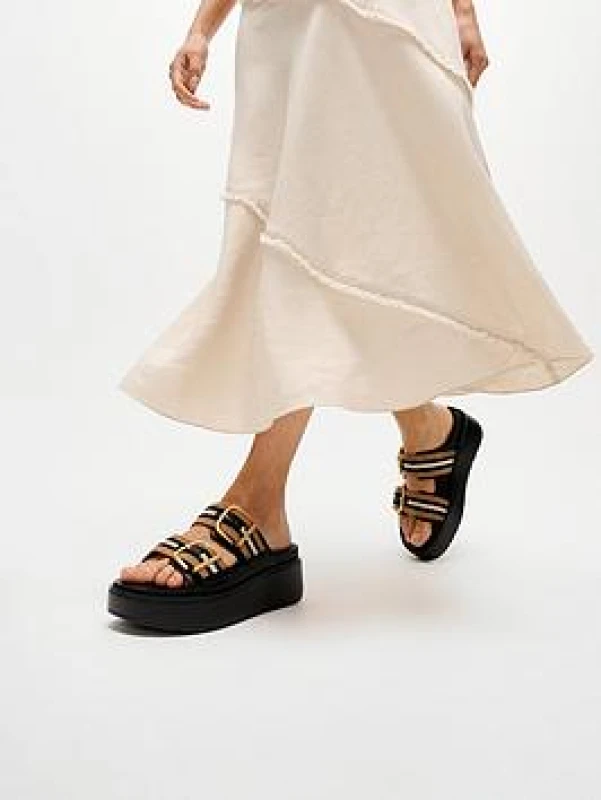 Image of Fitflop Womens Flatform Sandals Flatform Sandals 4 (37) Black 23115103240