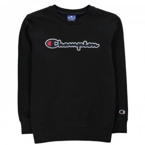 Image of Champion Logo Crew Sweatshirt - Black NBK KK001