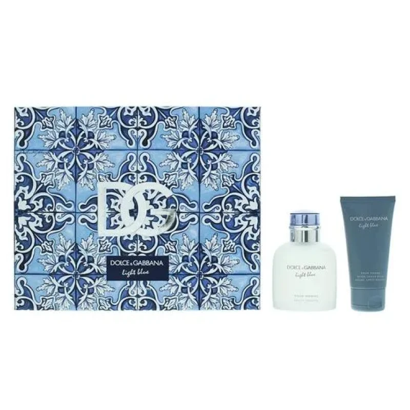 Image of Light Blue Dolce Gabbana Pour Homme 2 Piece Gift Set: Eau de Toilette 75ml - Aftershave Balm 50ml