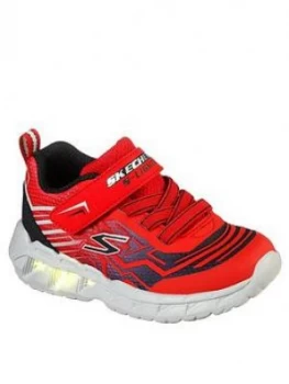 Image of Skechers Toddler Boy Magna Lights Trainer - Red/Grey