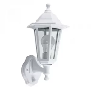 Image of Mayfair IP44 Outdoor Lantern with Dusk 'til Dawn Sensor in White
