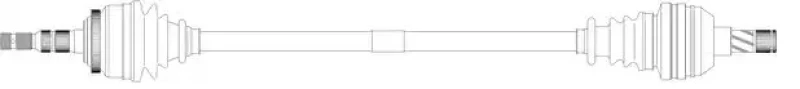 Image of ERA Benelux DA50386 Drive shaft Front Axle Right, for vehicles with ABS Drive Shaft (13)