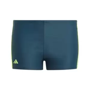 Image of adidas Boys Swim 3-Stripes Boxer Trunks - Green