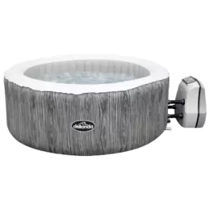 image of Dellonda 4-6 Person Inflatable Hot Tub Spa with Smart Pump - Wood Effect DL89