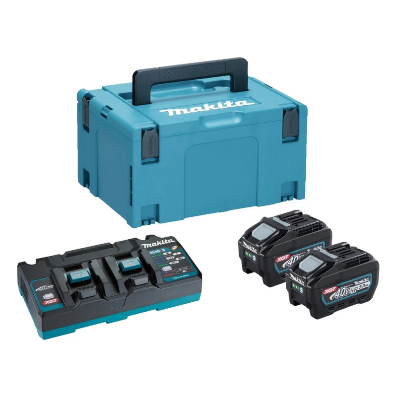 Image of Makita 191U19-7 40v Max XGT Cordless 2 Battery 5ah and 110v Charger Kit 191U19-7 Battery Amp Hours: 5ah