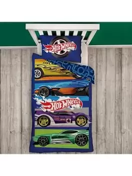 Image of Hot Wheels Single Panel Duvet Cover Set - Multi