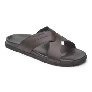 Image of Rockport Darron Slide Dark Brown - Multi
