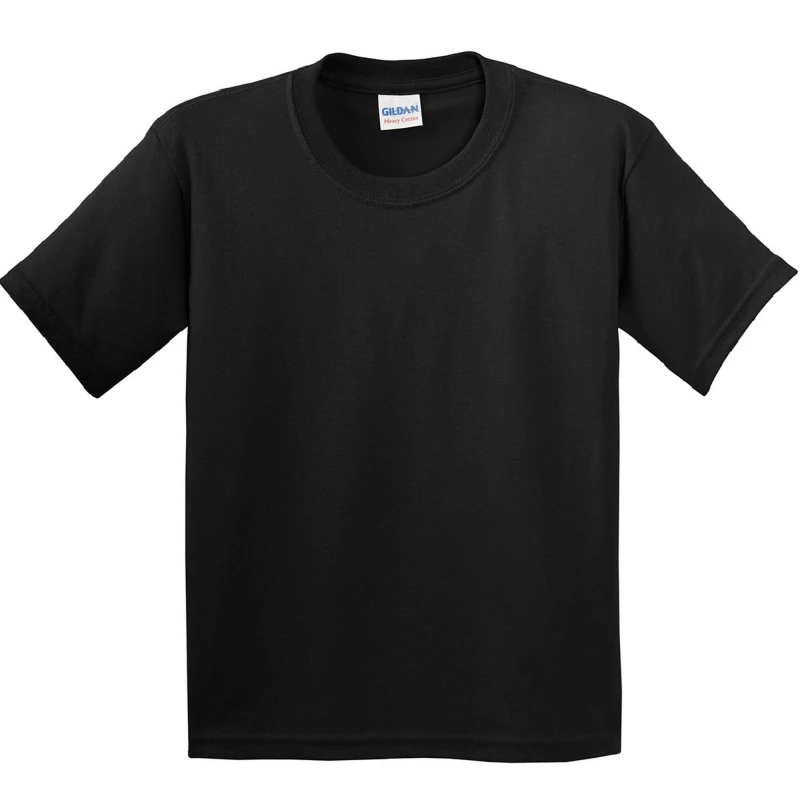 Image of Gildan Youth Heavy Cotton T-Shirt in Black Size: XS Black Unisex XS
