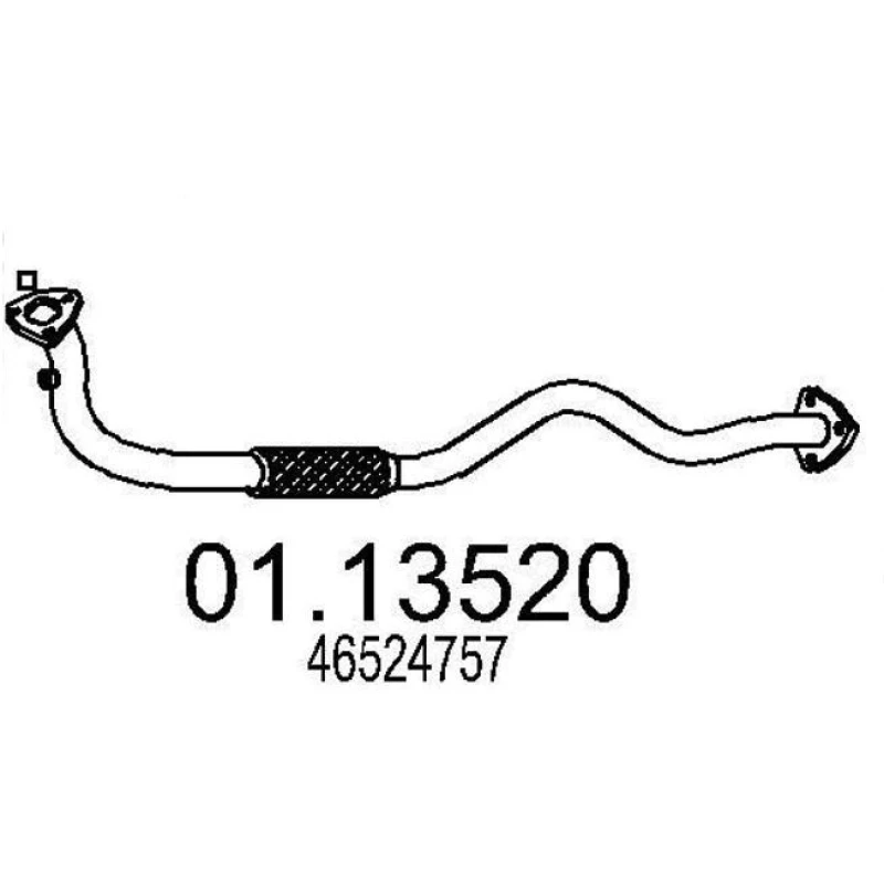 Image of MTS 01.13520 Exhaust Pipe Front, Length: 830mm Exhaust Pipe (17)