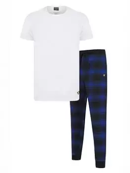 Image of Lyle & Scott Gilbert 2 Piece Nightwear Set - Blue Size XL Men