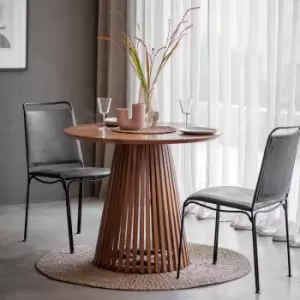 Image of Gallery Interiors Goodwin 4 Seater Slatted Dining Table Oak