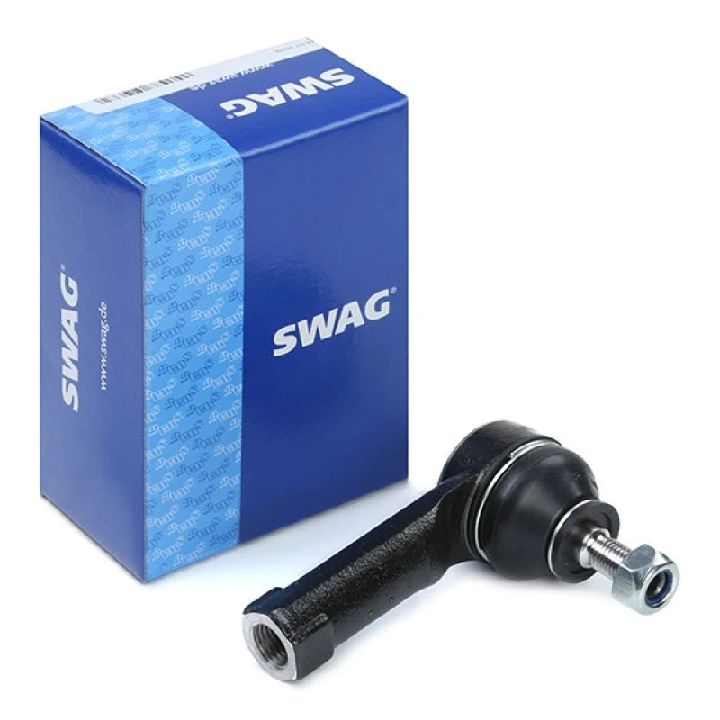 Image of SWAG 60 91 9604 Track rod end Front Axle Right, with lock nut Tie Rod End (914)