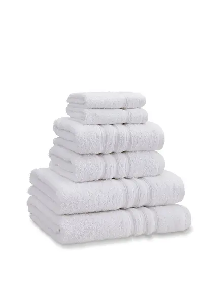 Image of Catherine Lansfield 'Zero Twist' Cotton 6 Piece Towel Bale White