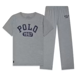 image of Polo Ralph Lauren Long Lounge Set - Grey