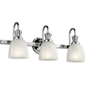 image of Elstead - Cora - 3 Light Bathroom Wall Light Polished Chrome IP44, G9