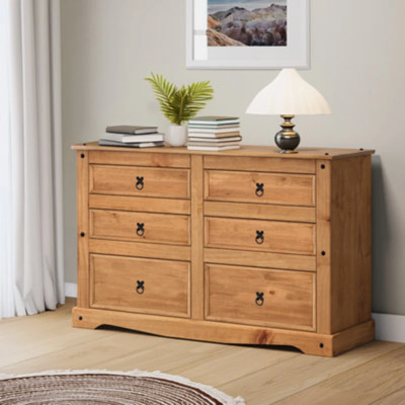 Image of MERCERS FURNITURE Corona Low 3+3 Wide Chest 5060335869067