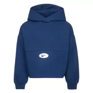 image of Logo Print Hoodie in Cotton Mix and Loose Fit