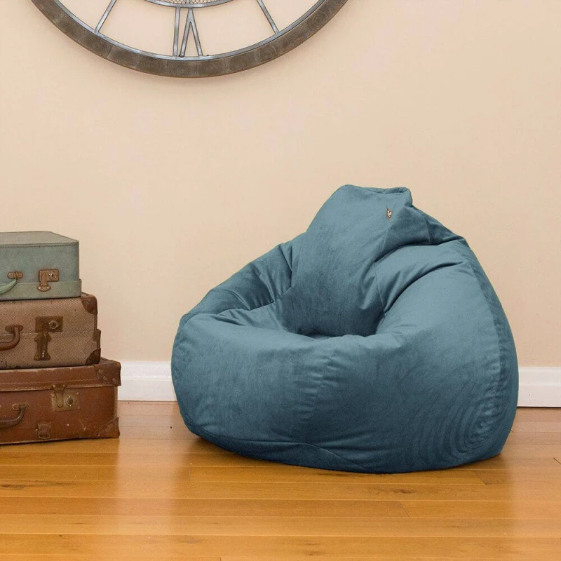 Image of Rucomfy Slouchbag Velvet Beanbag Teal QJHPP Unisex