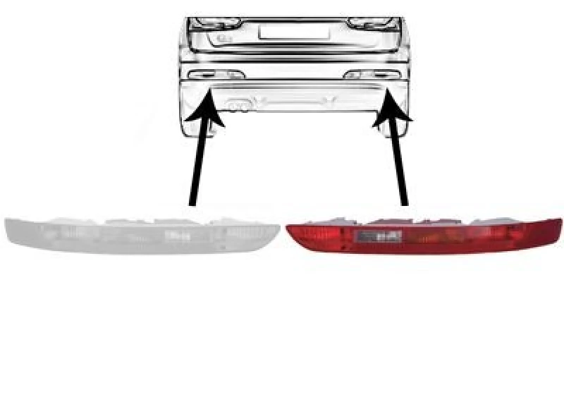 Image of VAN WEZEL 0370930 Rear light with bulb holder, Bumper Combination Rearlight (391)