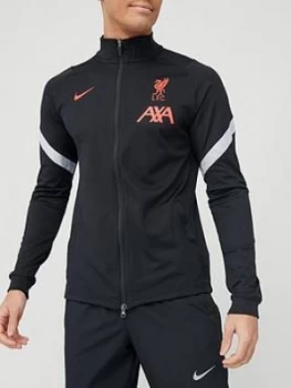 Image of Nike Mens Liverpool Fc 20/21 Walk Out Champions League Jacket, Black Size M Men