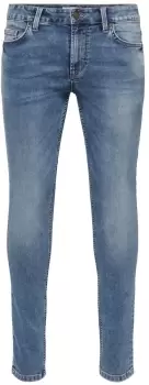 image of ONLY and SONS Loom Life Slim Blue Jeans blue